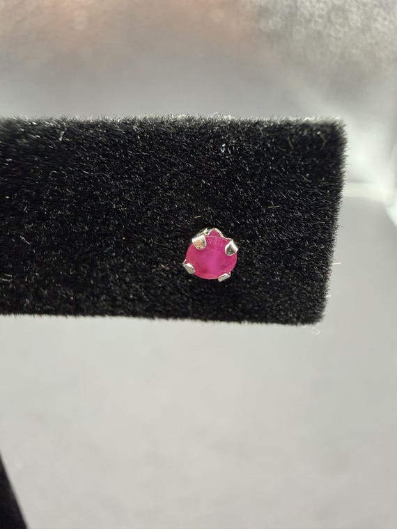 Ruby Stud Earrings | .20 CTW Natural Ruby Studs |… - image 3