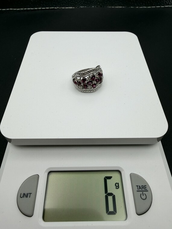 Grape Garnet Statement Ring | Multi Stone Silver … - image 8