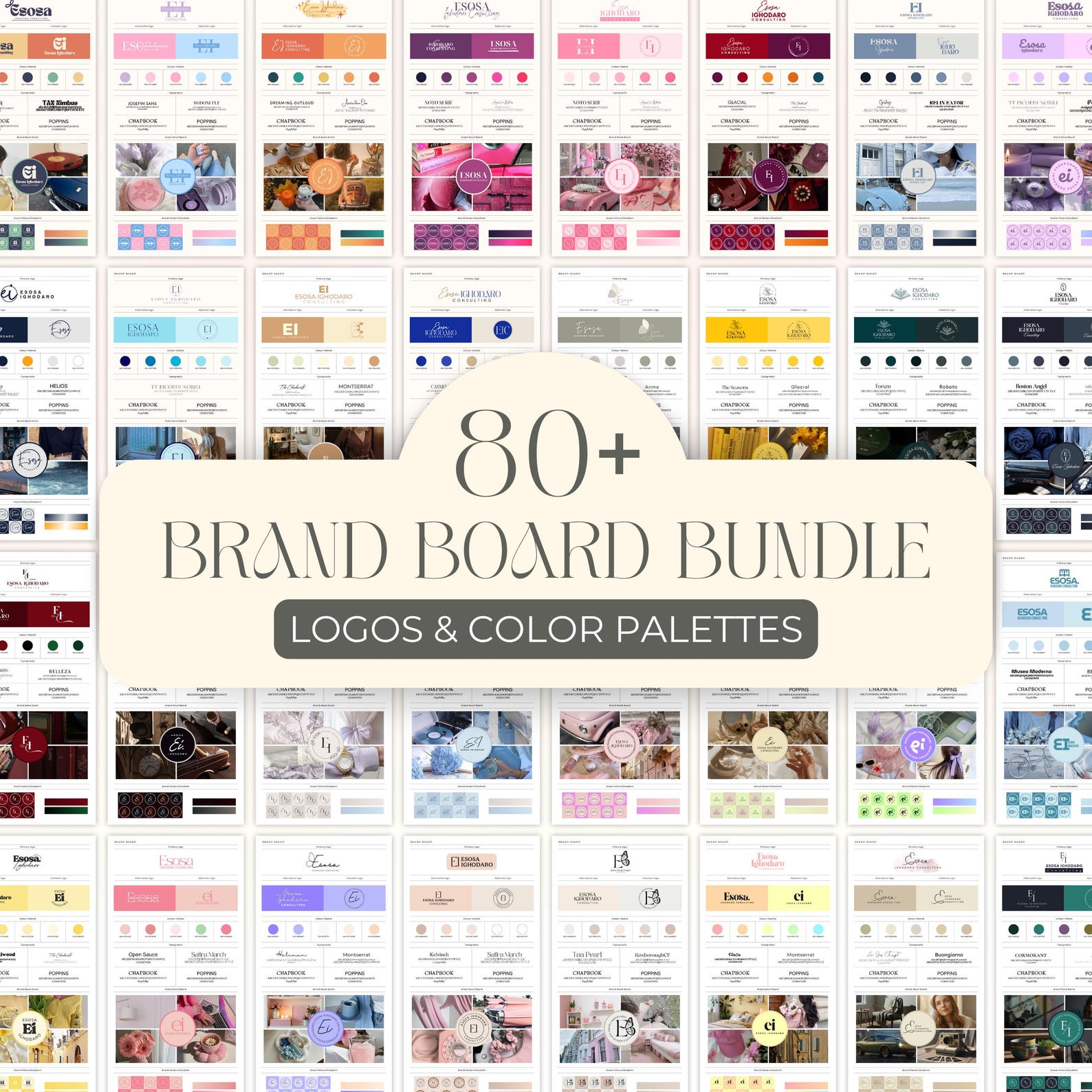 80+ Brand Board Template, Editable Canva Branding Kit Templates, Brand ...