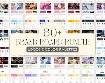 Oltre 80 modelli di brand board, modelli di kit di branding Canva modificabili, modelli di kit di branding, mood board, modelli di kit di branding predefiniti