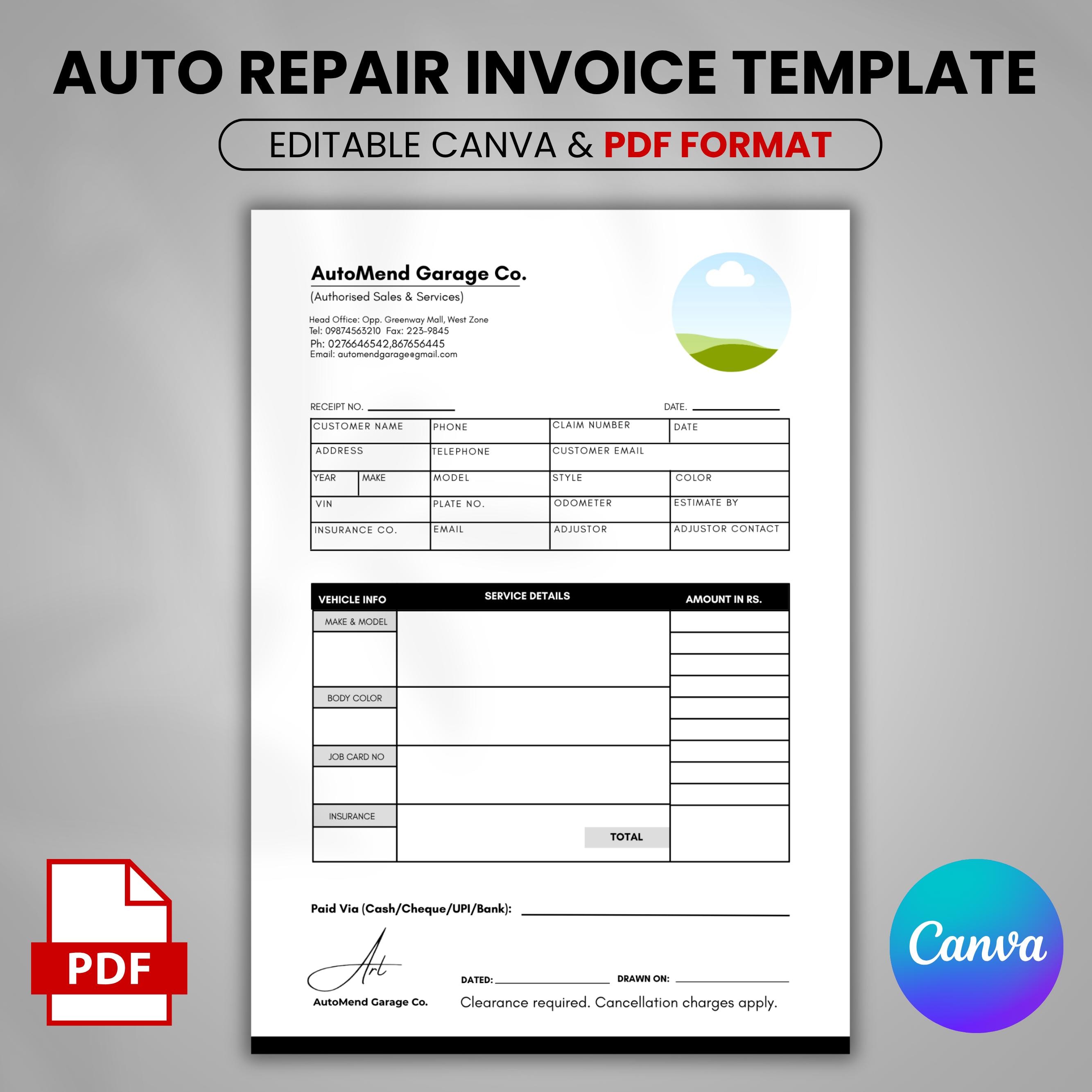 Car Repair Work Order Template: Streamline Your Workflow