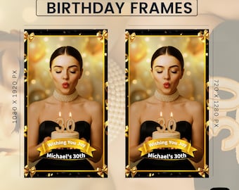 Birthday 360 Photo Booth Overlay Template,PSD 360 Photo Booth Birthday Template Overlay,Birthday Booth Template,360 Photo Frame,360 Portrait