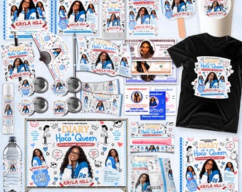 Diary of a Homecoming Queen, Homecoming Campaign Bundle, Vote For Me Campaign Templates, Instant Download
