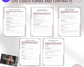 Intakeformulieren Life Coach, Life Coach-bundel, Intakeformulieren klant, Intakegesprek Life Coach, Sjabloon Life Coach, Formulieren zakelijk contract klant