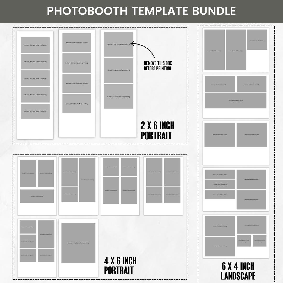 Custom Photobooth Template Bundle, Customized 14 Overlay Templates ...