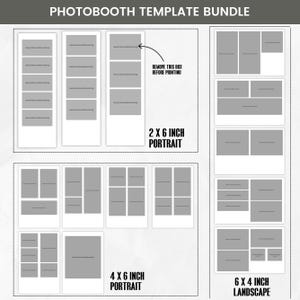 Custom Photobooth Template Bundle, Customized 14 Overlay Templates, Photo Collage, Photobooth Strips, Digital, 2 x 6 in, 4 x 6 in, 6 x 4 in
