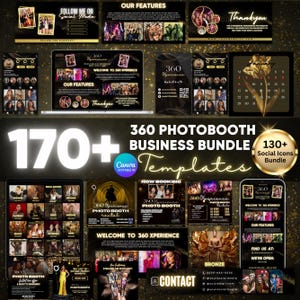 Businessbundel 360-fotohokje, Acuity-planningssjablonen, 360-fotohokje-infopagina, 360-fotohokje Instagram-bedrijfssjablonen