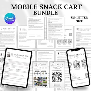 Mobille スナック カート、モバイル シャルキュトリー バンドル、モバイル シャルキュトリー契約、イベント ベンダー契約、シャルキュトリー カート プラン、QR コード署名