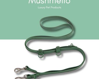 Hands-Free Waterproof Dog Leash 2.5m: PVC Coated Double Leash