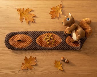 Squirrel Snuffle Dog Toy | Hide & Seek Treat Puzzle | Enrichment Nosework Mat