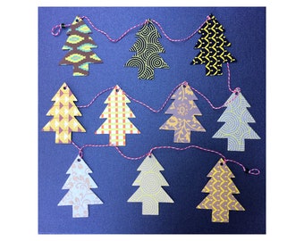 Christmas Tree Garland - GREENS - Holiday Garland - Christmas Garland - Holiday Decor - Stocking Stuffer - Gift