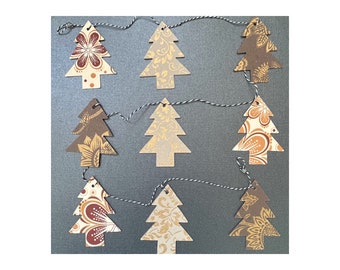 Christmas Tree Garland - NEUTRALS - Holiday Garland - Christmas Garland - Holiday Decor - Stocking Stuffer - Gift