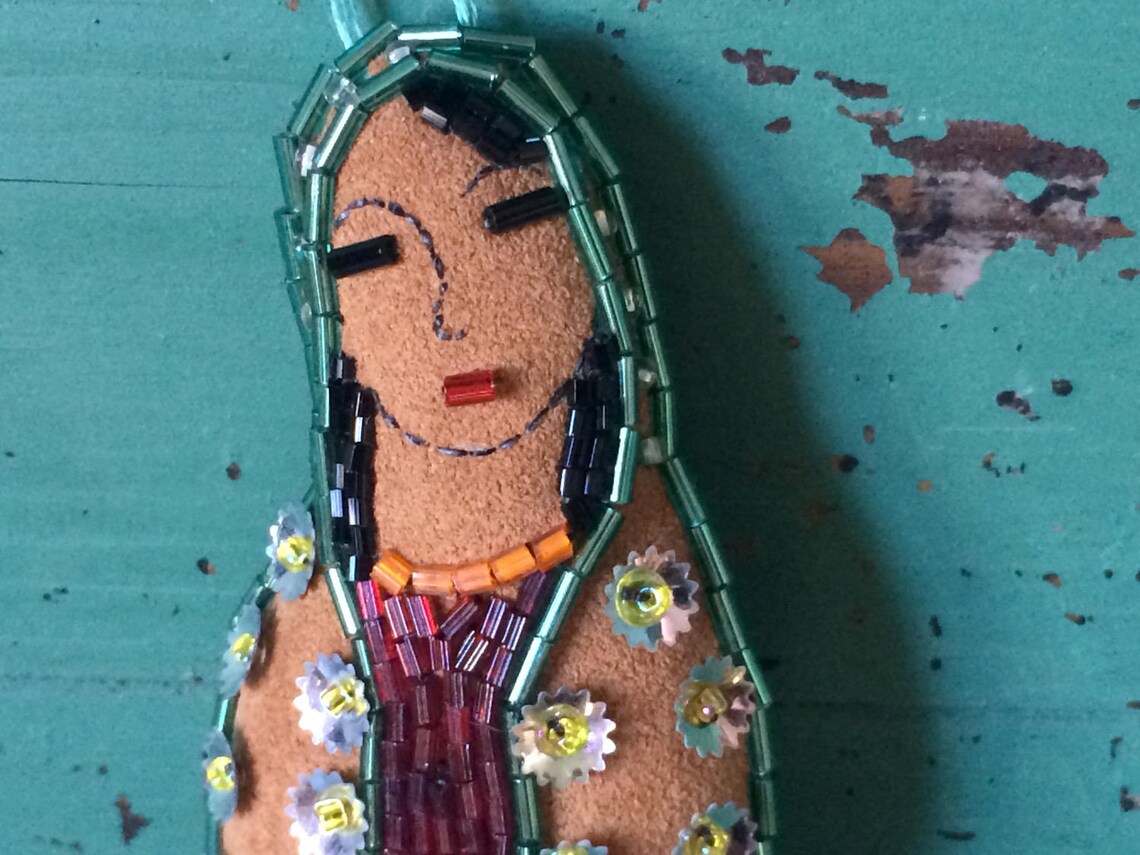 Virgin of Guadalupe Virgin Mary Folk Art Doll Folk Art Ornament Saint ...