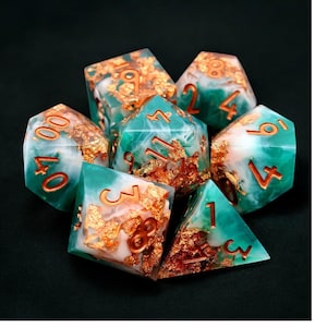 Full Set Dnd Dice, Risen D&d Dice Set, RPG Dice for Dungeons and Dragons, Dnd Gift for Him