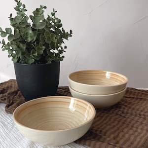 Handmade Ceramic Soup Bowl, Ceramic Soup Plate, Deep Ceramic Bowl for Pasta or Everyday Dining, Modern Pottery, Housewarming Gift Idea