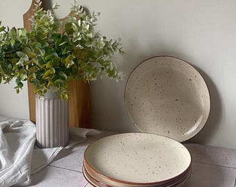 Plato de cerámica hecho a mano, vajilla de cerámica, plato de cocina, regalo moderno, vajilla elegante, plato de cerámica, plato grande