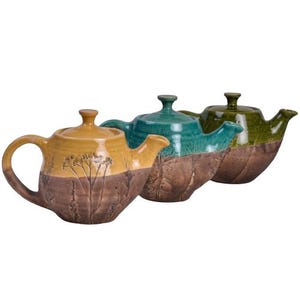 Handmade Ceramic Teapots &quot;Herbal&quot; Collection, Tea Brewing, Ceramic Kettle for Home, Gift & Daily Use, Unique Home Decor