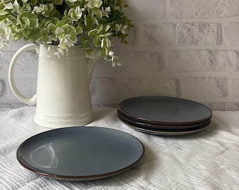 Ceramic Plate Blue 21 cm, Handmade Dinnerware, Set of Dishes, Plate For Every Day