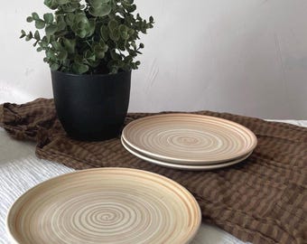 Handgemaakte keramische plaat, aardewerk bord, serveerschaal, keramisch keukenservies, serveerschaal, perfect cadeau voor keukenliefhebbers
