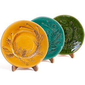 Ceramic Plate Set &quot;Conifers&quot; Collection, Handmade Dinnerware for Kitchen, Unique Gift, Plate Set, Plate For Every Day, Ceramic Dinnerware