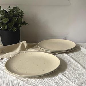 Handmade Flat Ceramic Plate, Pottery Dish for Everyday Use, Large Plate, Kitchen Ceramic Tableware, Handmade Ceramic, Kitchen Gift