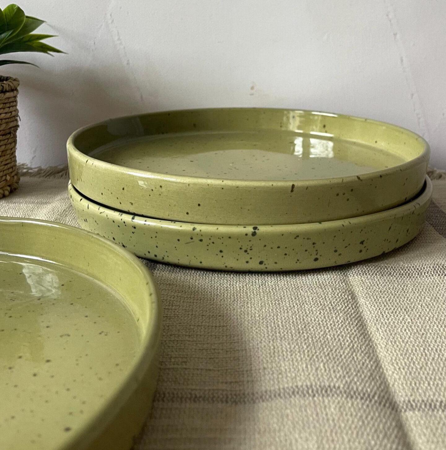Plates With Rim Ceramic Plate With a Rim, Handmade Ceramic Plate, Pottery Plate ...