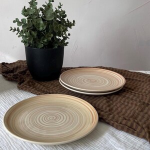 Handmade Ceramic Plate, Minimalist Pottery Plate, Unique Dinnerware Plates, Plate For Every Day, Dishes For Kitchen, Beautiful Gift