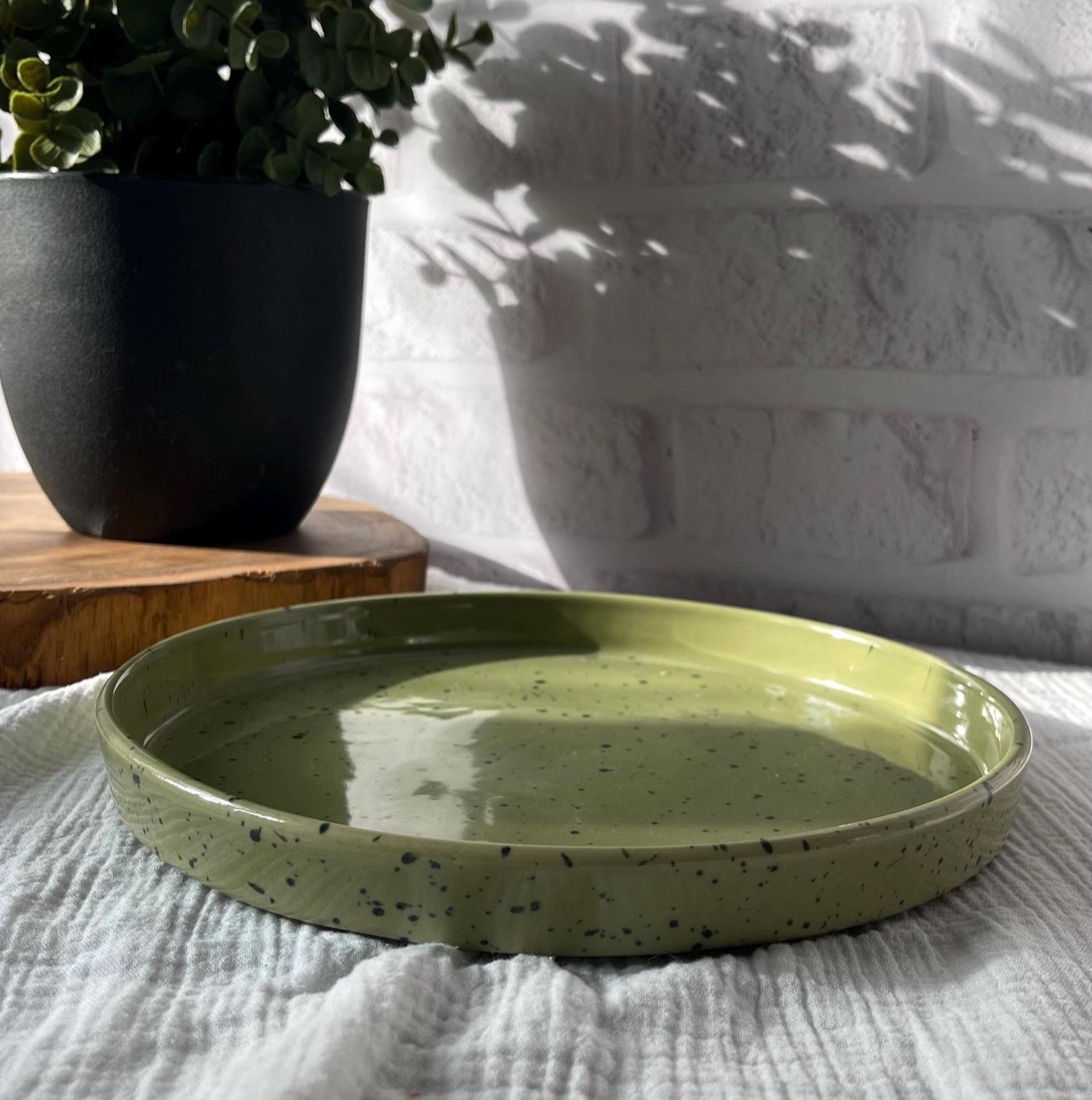 Plates With Rim Ceramic Plate With a Rim, Handmade Ceramic Plate, Pottery Plate ...