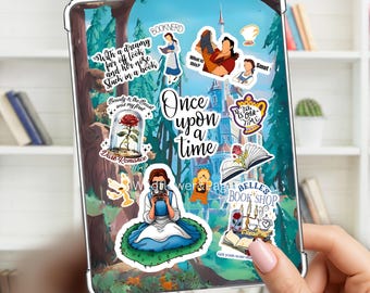 Capa para Kindle com design "Era uma vez", fantasia, temática literária, iPad mini 7, Colorsoft Scribe 2025, Paperwhite, Oasis, Colorsoft, Kobo, Fire.