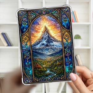 Inserto Kindle con diseño de vidrieras de Lonely Mountain, Paperwhite, Colorsoft, Oasis, Scribe, Basic, Fire, Kobo, Bookish, Fanático de la fantasía