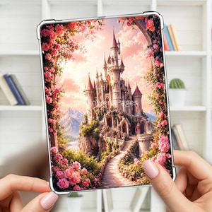 Inserto Kindle Castle Fantasy, Paperwhite, Basic, Colorsoft, Oasis, Scribe, Kobo, Fire, lectores de romance, amantes de los libros