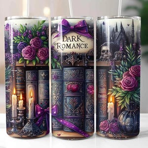 20oz Metal Tumbler Dark Romance themed, book lovers, goth, shadow daddy, drinkware