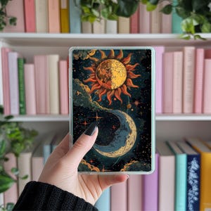 Celestial Kindle Insert design, oasis, Paperwhite, oasis, colorsoft, scribe, basic, scribe, goth, fantasy, bookish, dark romance, gift