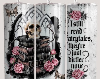 Bookish 20oz Metal Tumbler, Dark Romance, Fantasy, Romantasy, Goth, Book lover, Gift