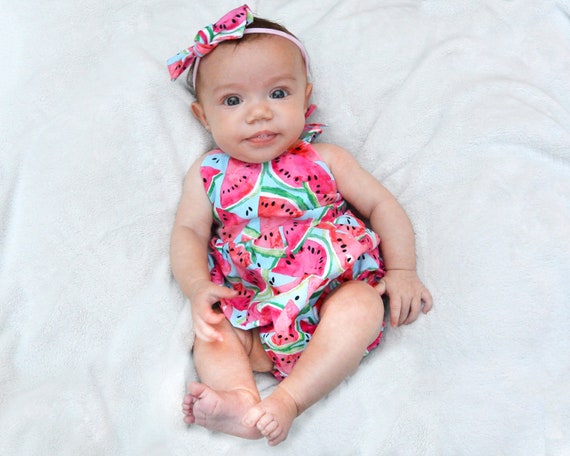 watermelon baby romper