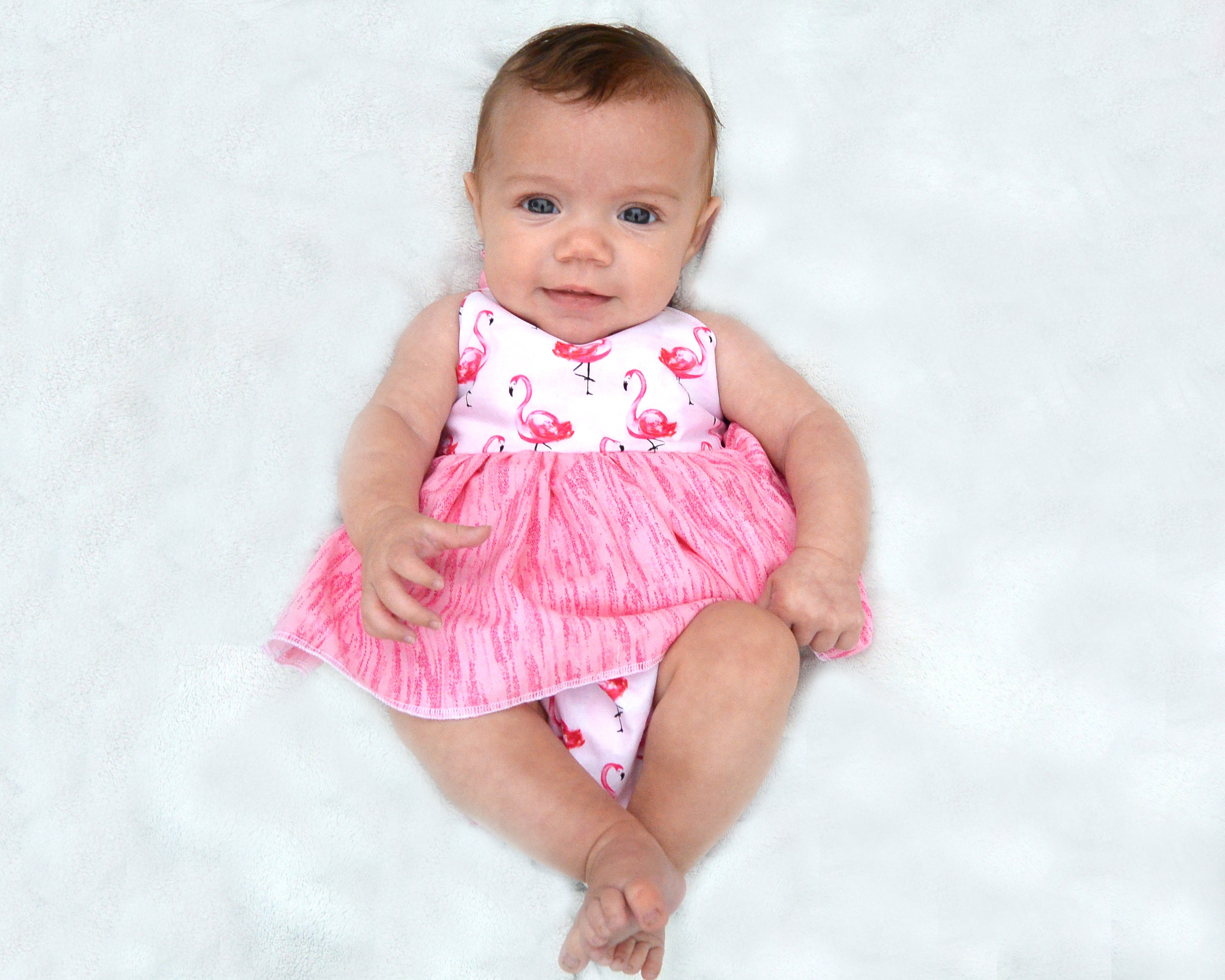 baby flamingo romper