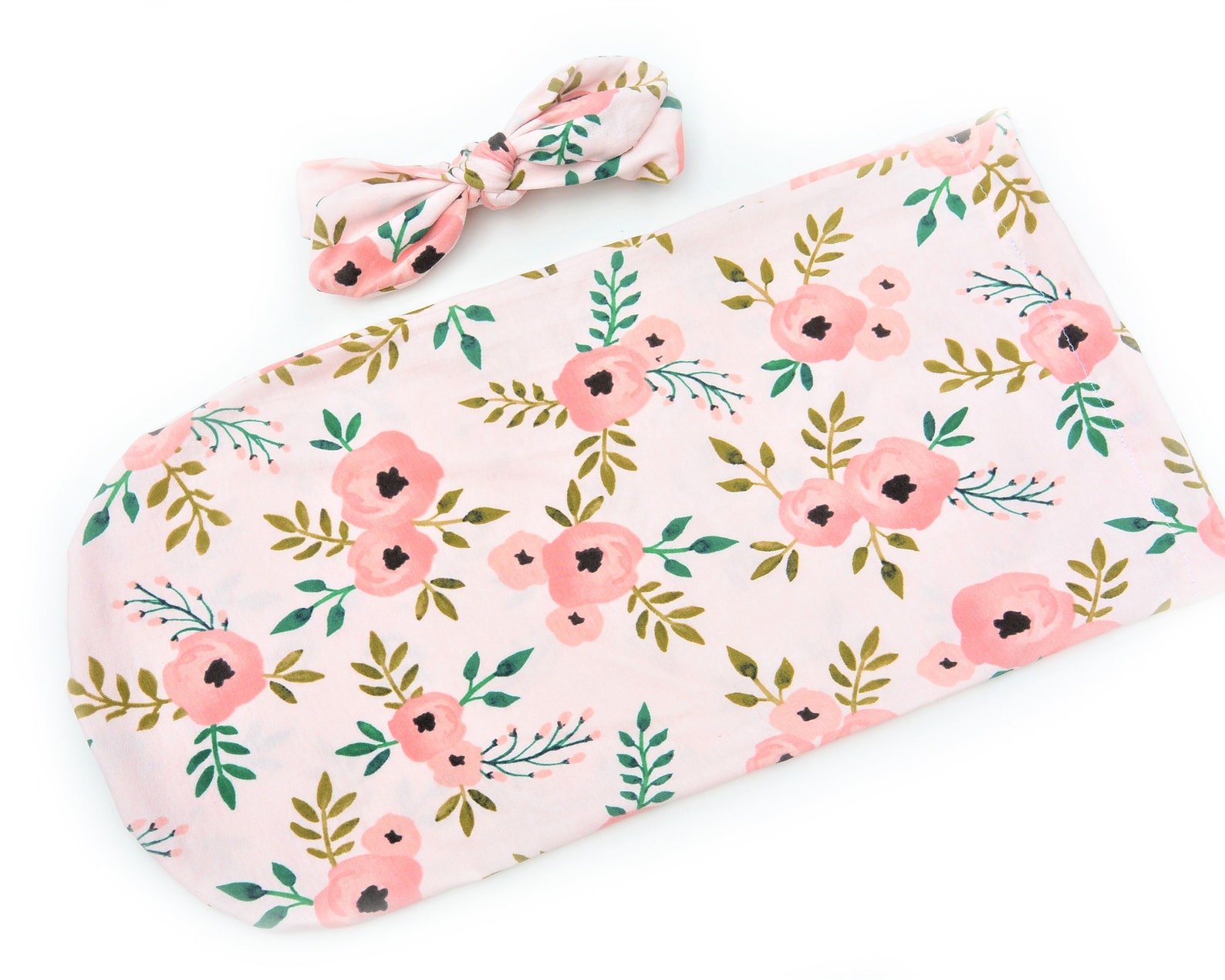 Newborn Swaddle Set Girl Swaddle and Headband Set Baby Girl Etsy