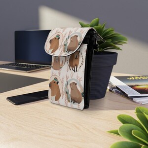 Boho Cell Phone Wallet capybara small phone wallet animal lovers mothers day gift phone purse