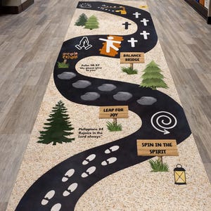 Walk With Jesus Portable Sensory Path | Faith-Based OT Movement Activity (3x10ft) image 1