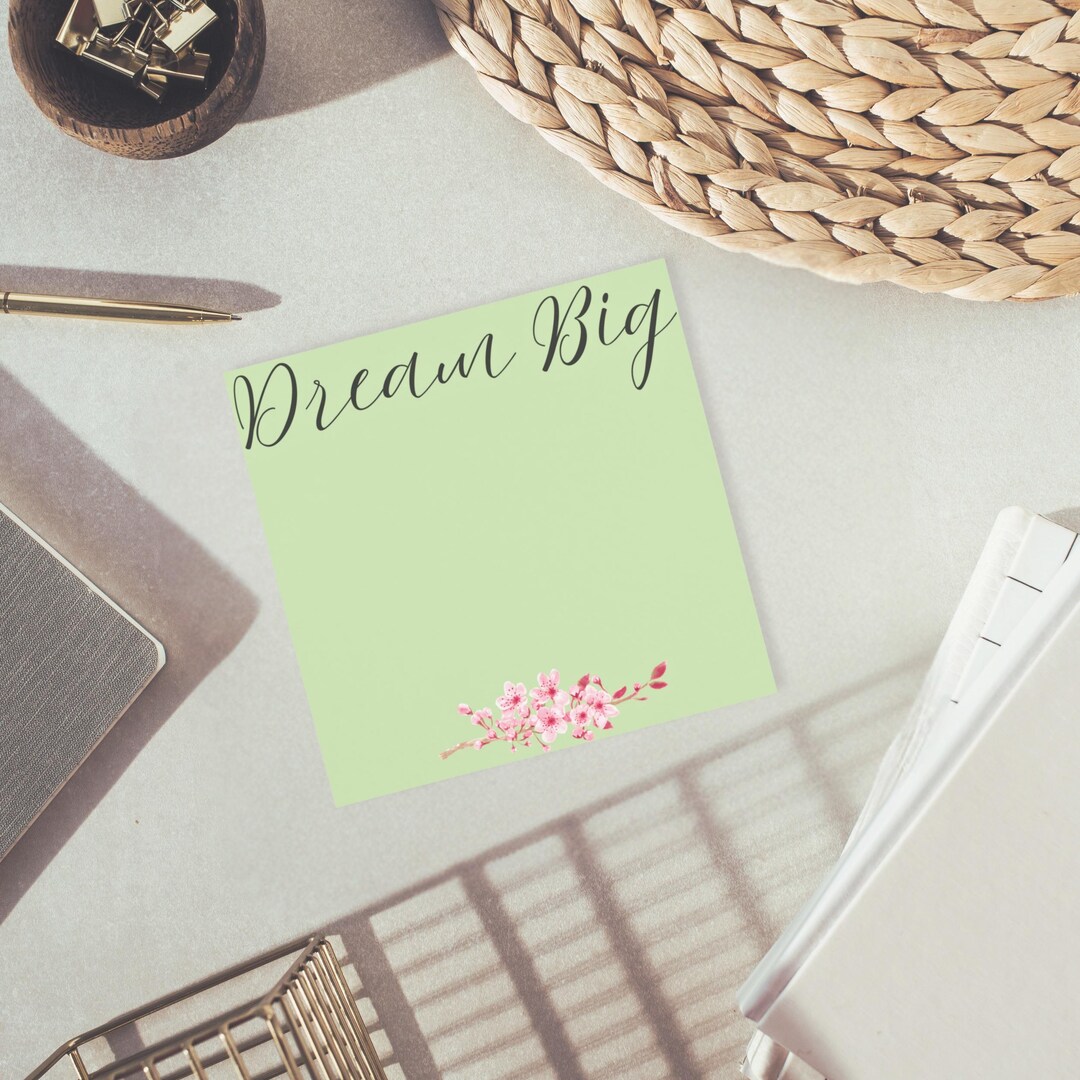 Sticker Note 696 Cherry Blossom Sticky Note Pads: Personalized Desk Decor - Etsy