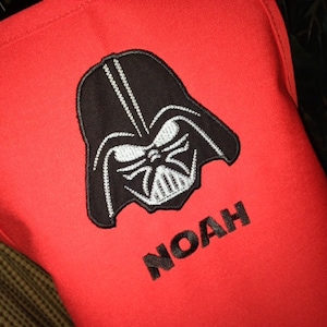 Personalized Darth Vader / Star Wars Apron - Kids Apron - Adult Apron - Red Apron - Boy Apron - Girl Apron - StarWars Lover Apron