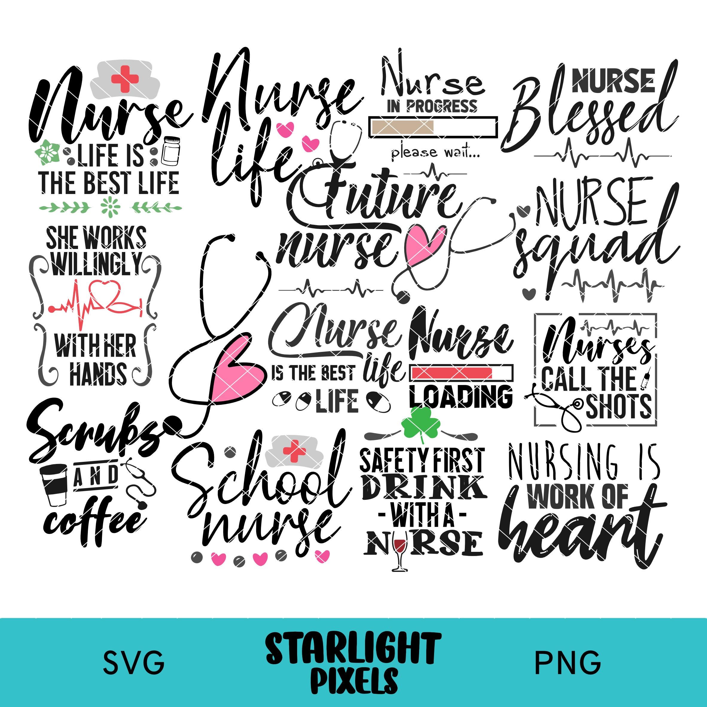 Nurse SVG Mega Bundle, Nurse Quotes SVG, Nurse Sayings, Nurse Life, Doctor Svg, Nurse Superhero, Nurse Svg Heart, Registered nurse Cricutsvg