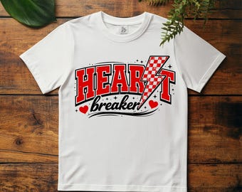 Heart Breaker Valentine SVG PNG, Retro Varsity XOXO Shirt, Anti Valentine Cricut Design