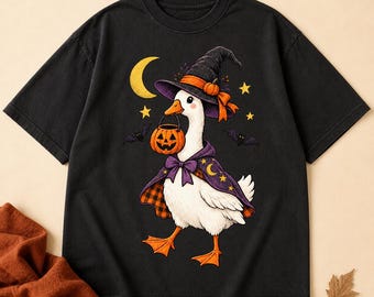 Witch Goose Halloween PNG, Spooky Season Sublimation Design (Digital Download)