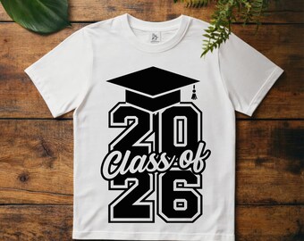 Graduation Cap Bow SVG PNG, Class of 2026 Senior Shirt, Coquette Graduate Cricut File