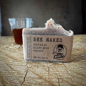 Goat Milk & Honey Oatmeal Soap – Handcrafted Cinnamon Bar for Sensitive Skin | Natural, Fragrance-Free Skincare with Gentle Exfoliation