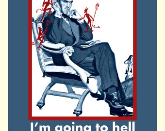 I'm going to hell in every religion  Adult Humor Greeting Card (funny 121)