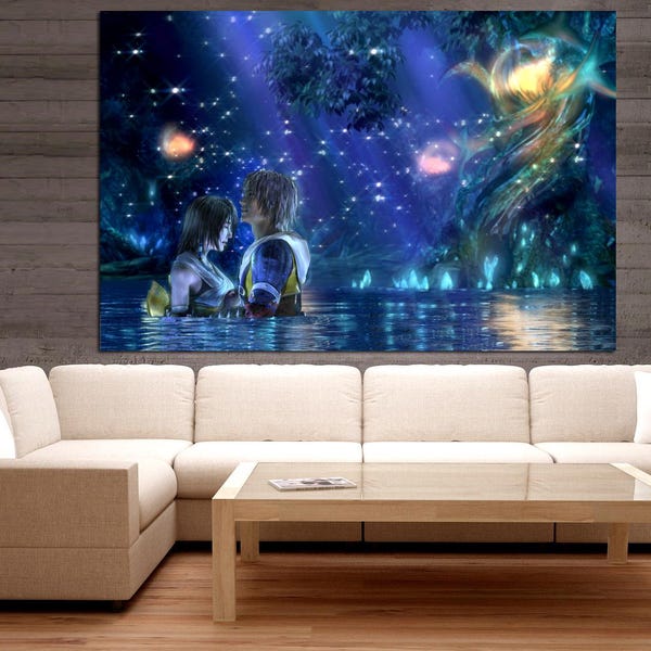 Custom Final Fantasy X 10 Tidus Yuna - 36" x 24" LARGE WALL Poster New