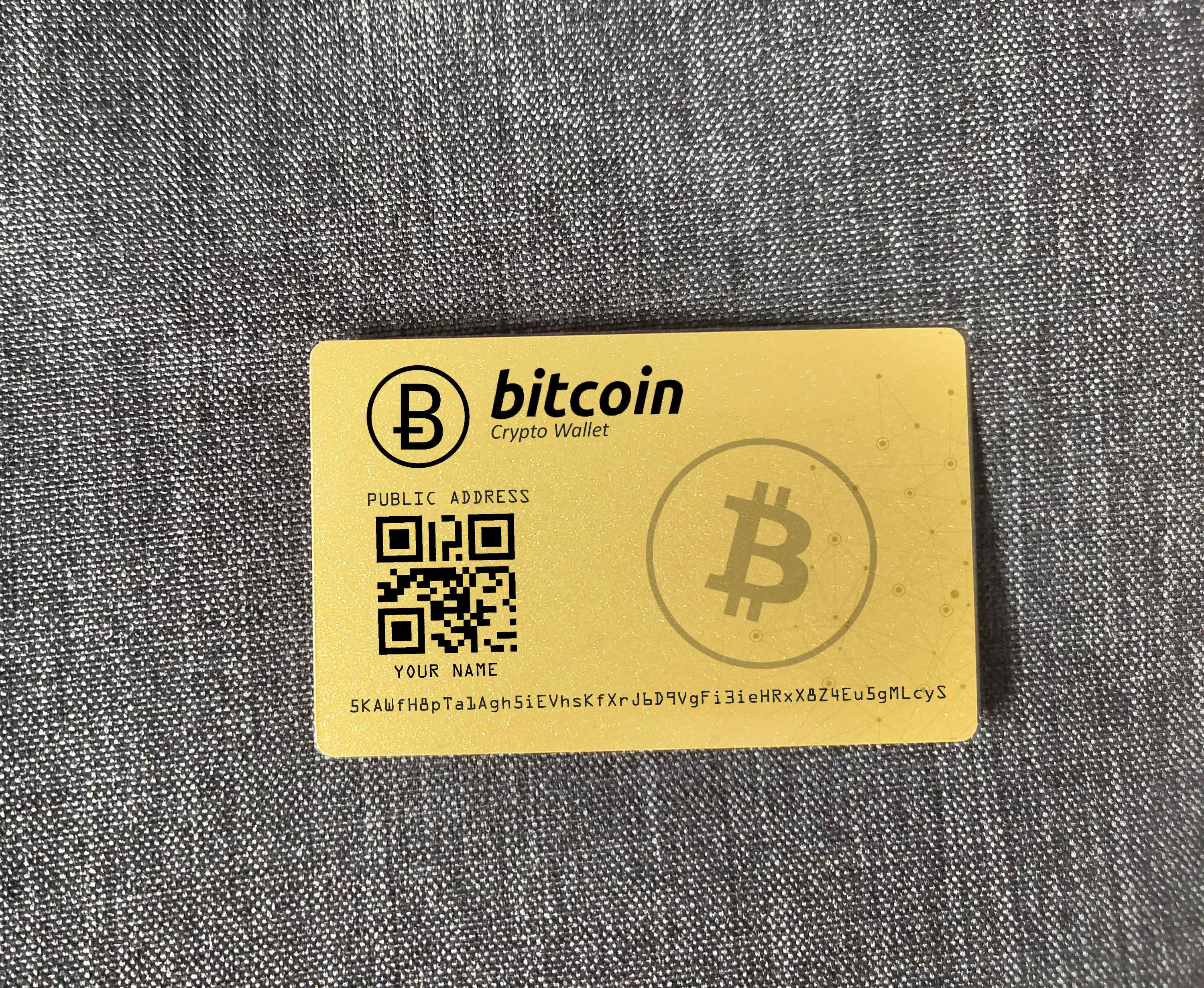 DDP - Delivered Duty Paid | Personalized Bitcoin Wallet Card: Laser  Engraved Aluminum Crypto Card - Etsy
