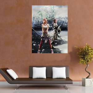 Custom Final fantasy XIII-2 13-2 Lightning Serah Japanese Anime 36&quot; x 24&quot; Large poster